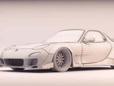 Mazda RX-7 custom modified 3D model