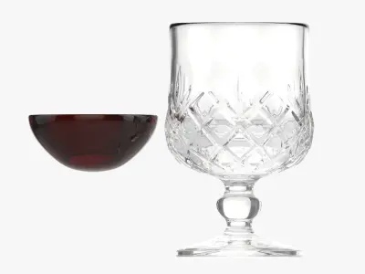 Glass goblet 03 3D model