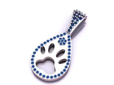 CAT PAW PENDANT 3D PRINTABLE MODEL  3D print model