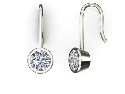 Women Diamond Earrings 3D print model 68