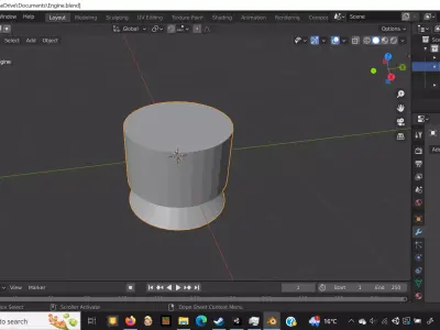rocket engine Free low-poly 3D model