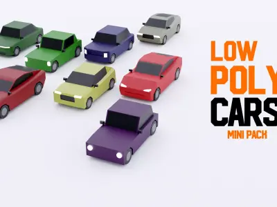 Low Poly Cars Low-poly 3D model