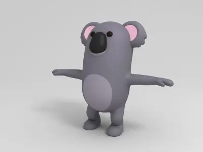 Rigged Cartoon Koala 3D model