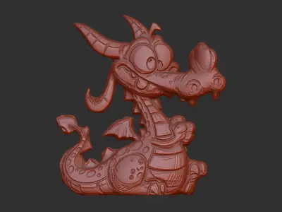 cute cartoon dradon decor 3D print model