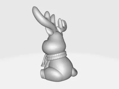 Cute Rudolph Reindeer Christmas Reindeer Holiday Ornament 3D print model