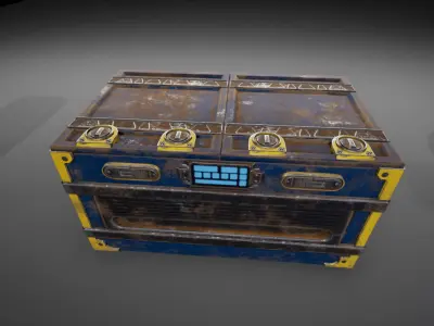 Sci-Fi Containers Low-poly 3D model