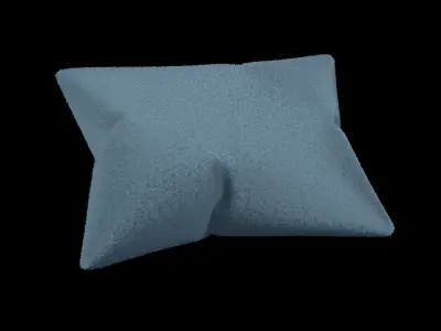 Rectangle Faux Fur Pillow 2 3D Model Free 3D print model