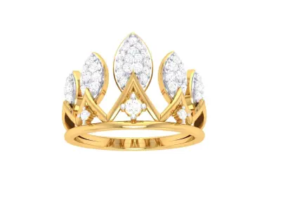 Crown Ring - 13 3D print model