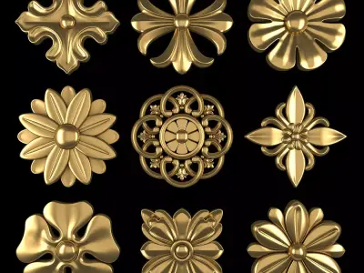 Ornament Element Pack 02 3D model