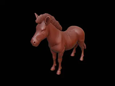 Zebra Animal Sculpture 3D print model purchase