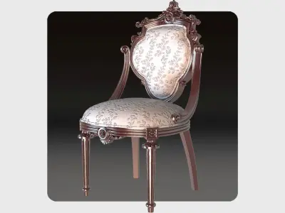 Carved chair for cnc 12 3D model