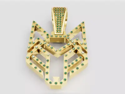 gold pendant  3D printable model   3D print model