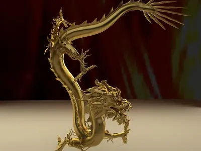 Chinese dragon Low-poly 3D model
