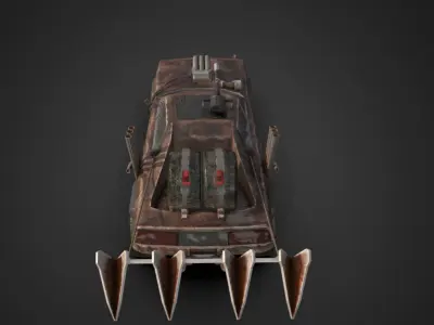 Mad Max Car Low-poly 3D model