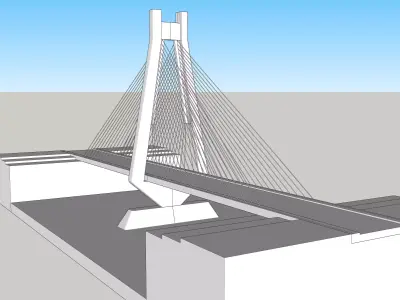 3d bridge model Sketchup 2020  - 3d  3D model