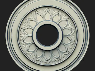 20 Rosette Ceiling Base Mesh Vol 1 Low-poly 3D model