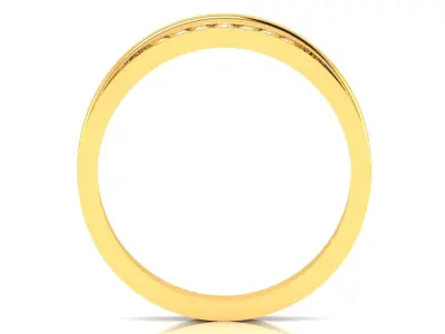 Band 3dm Render Details gold diamond wedding ring 3D print model