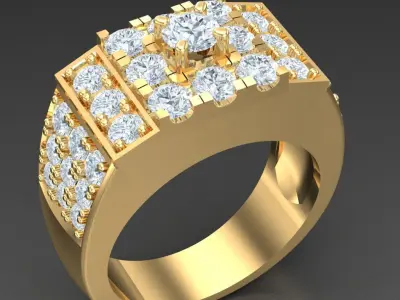 Luxury Men Rings Designs 5MR063 3D print model