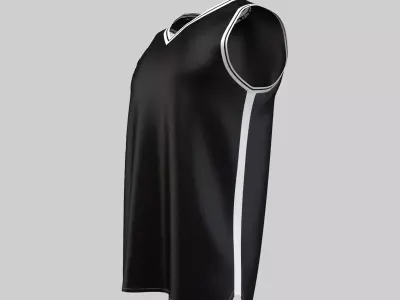 Men tank top Marvelous Designer UV map 3D model