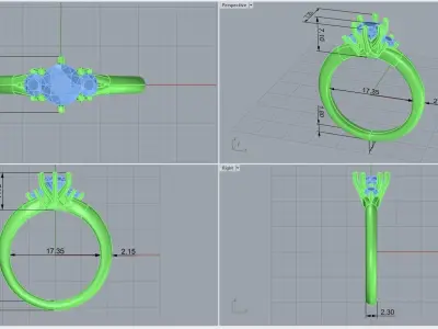  ring code 252 3D print model