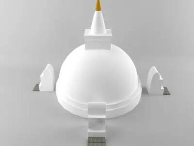 Pagoda 3D Modal Low-poly 3D model