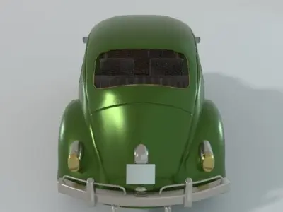 Volkswagen Beetle Low-poly 3D model