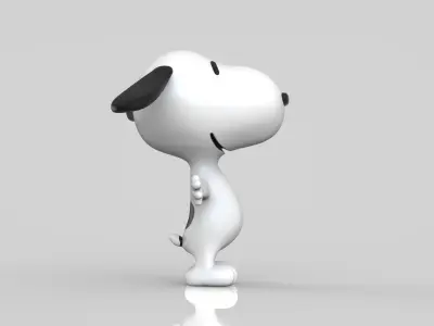 Snoopy dog Low-poly 3D model