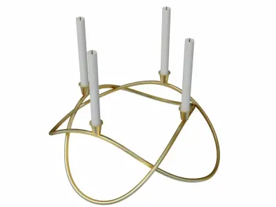 Curved candlestick 3D model
