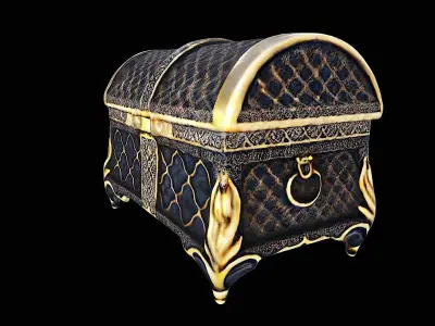 vintage chest luxurious 3D model