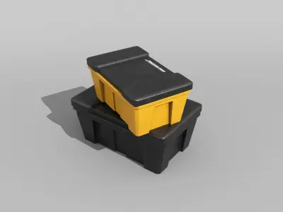 Painting and Cardboard Boxes Pack Free low-poly 3D model