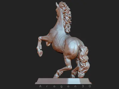 Horse print ready Stand Pose 3D print model