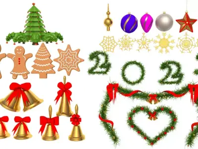 Christmas collection 3D model