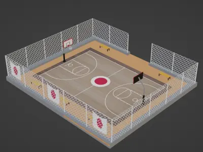 Basketball Stadium - Japan Low-poly 3D model