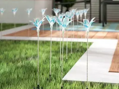 Blue Batchelder Garden Stake  Free 3D model