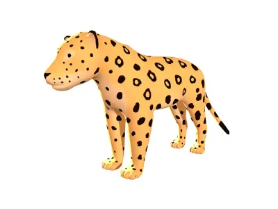 Jaguar - Stylized Low-poly 3D model
