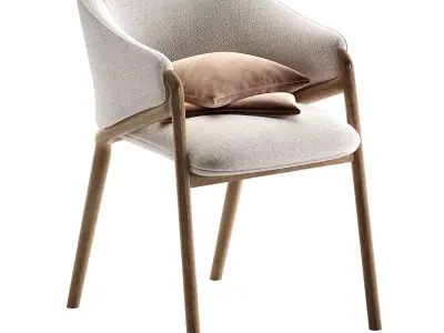 Tommy Franks Marconi Chair  Cream 3D model