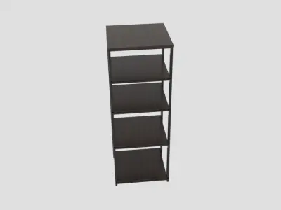  Origami Folding Decorative 4-Shelf Rack Straight Low-poly 3D model