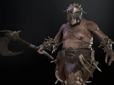 Butcher Low-poly 3D model