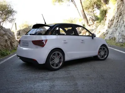 Audi A1 Sportback white 3D model