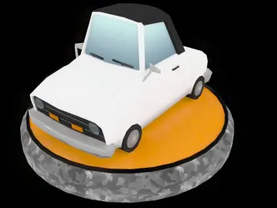 Toon Cars Pack Low-poly 3D model