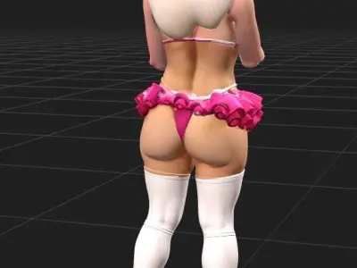 Cyber Cherry Rigged 3D Cyber Girl  3D model