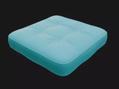 Tufted Seat Cushion 3D Model 3D model