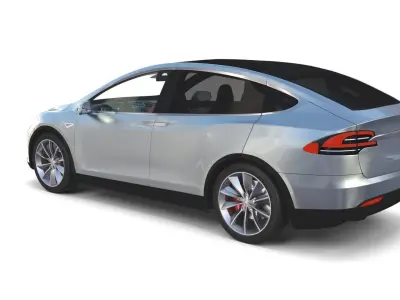 Tesla Pack Semi Roadster Model S X 3 with interiors 3D model