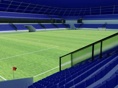 Football Stadium Low-poly 3D model