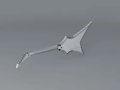Jackson V concept guitar Free 3D model