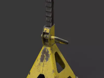 Car Easel Low-poly 3D model