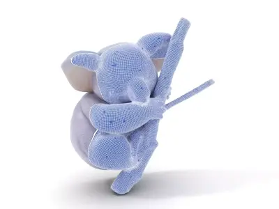Soft Koala Hugging Branch model pack Low-poly 3D model