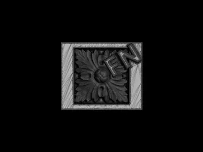 SAMPLE  Bow and  arrows  fireplace mantel 3D model Free 3D model