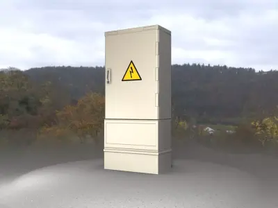 Electrical Distribution Cabinet 11 Low-poly 3D model