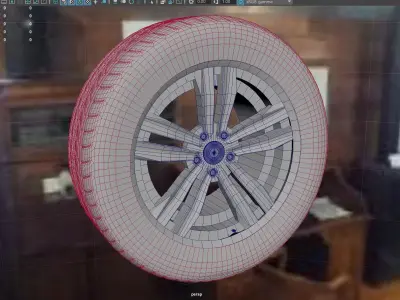 AS rims collection 3 - VW Sebring Low-poly 3D model